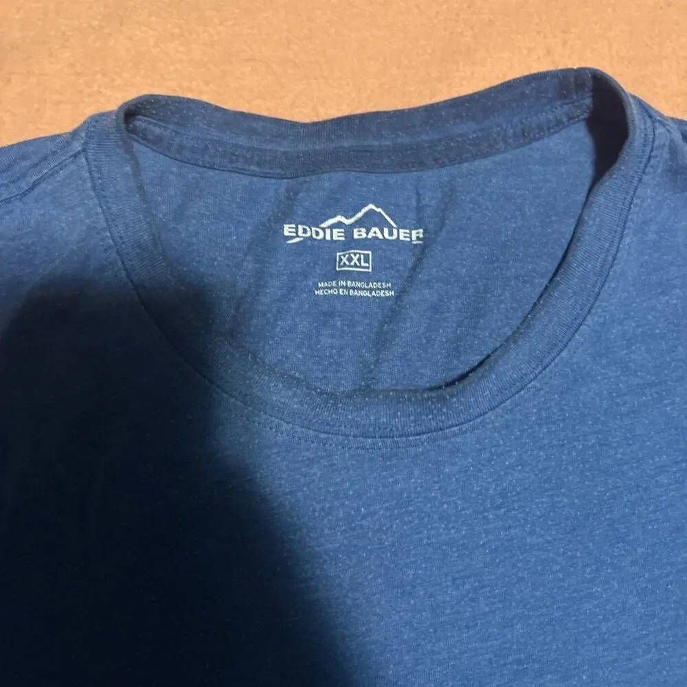 Eddie Bauer Men’s Blue T-shirt Size XXL